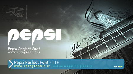  فونت انگلیسی پپسی پرفکت - Pepsi Perfect Font | رضاگرافیک